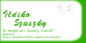 ildiko szuszky business card